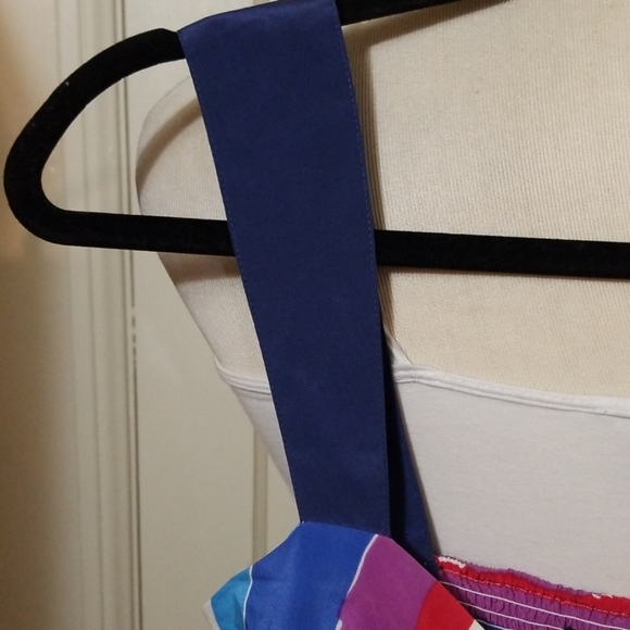 YUMI KIM silk blue stripe multicolored sleeveless top size S - Picture 3 of 7